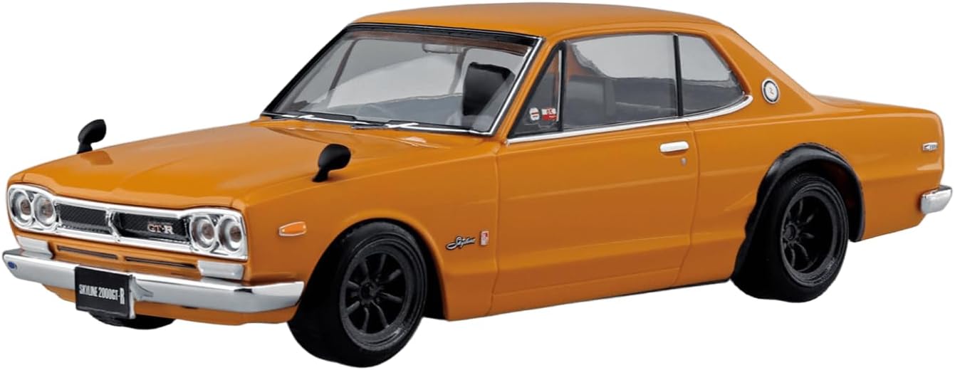 Aoshima 1/32 RakuPla Snap Kit No.16CU-BN Nissan C10 Skyline 2000GT-R Custom Wheel (Brown)