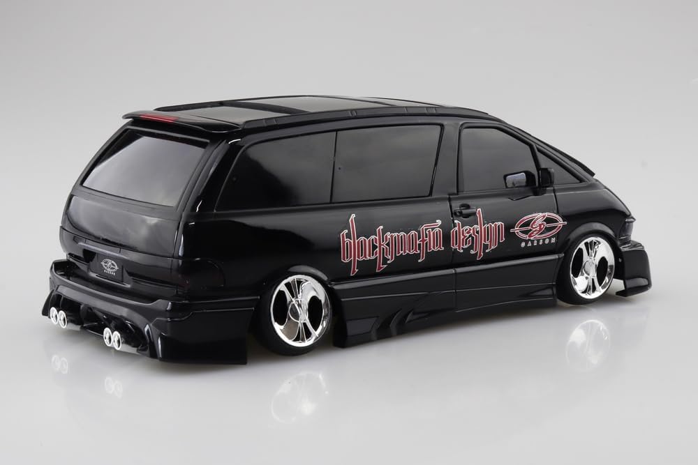 Aoshima 1/24 The Tuned Car No.96 Black Mafia TCR11W Estima 98 (Toyota) - BanzaiHobby