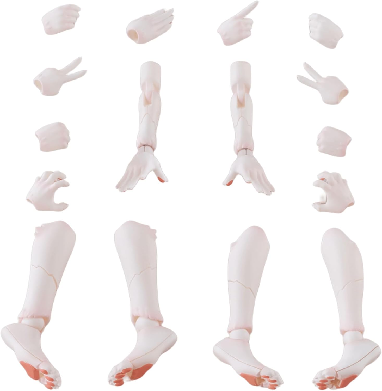 Aoshima KO-02RKM KEMOPLA Arm and Leg Parts Set 01 (Khao Manee Color) - Aoshima Banzai Hobby