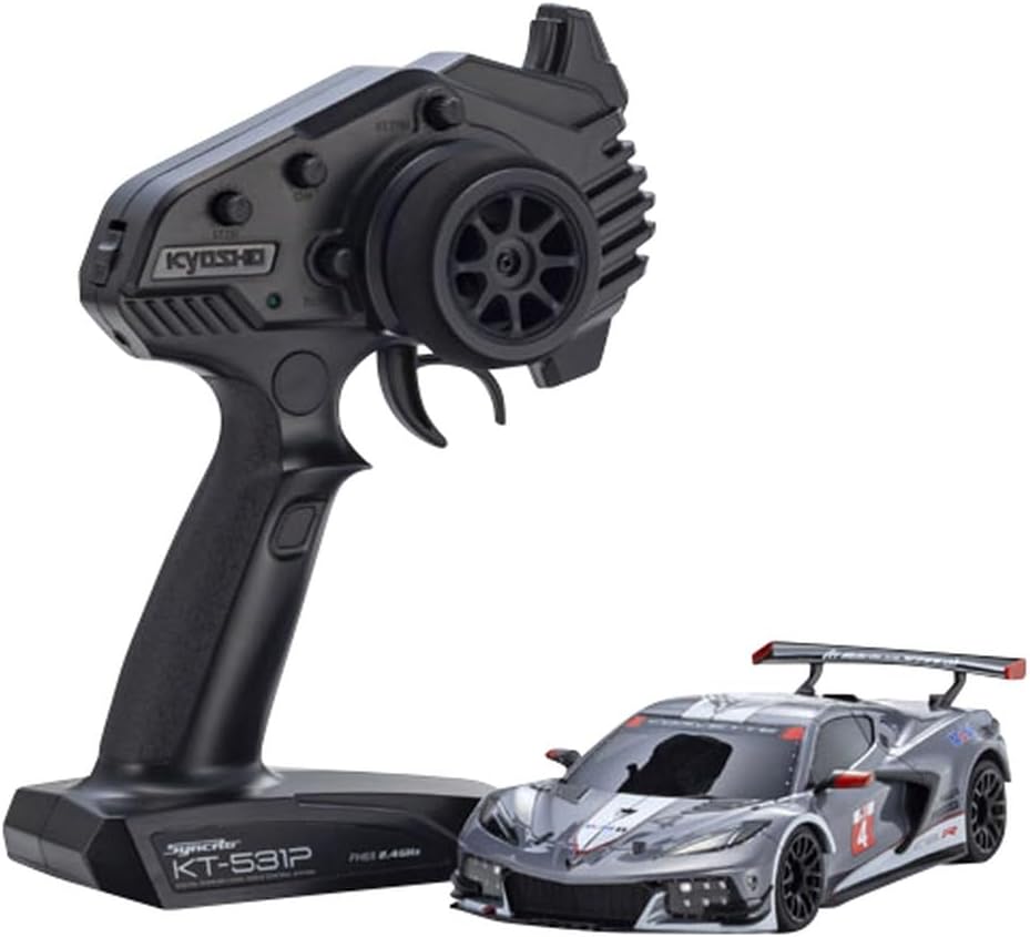 Kyosho 32356GMW MR04RWD r/s Chevrolet Corvette C8.R Gunmetal White - BanzaiHobby