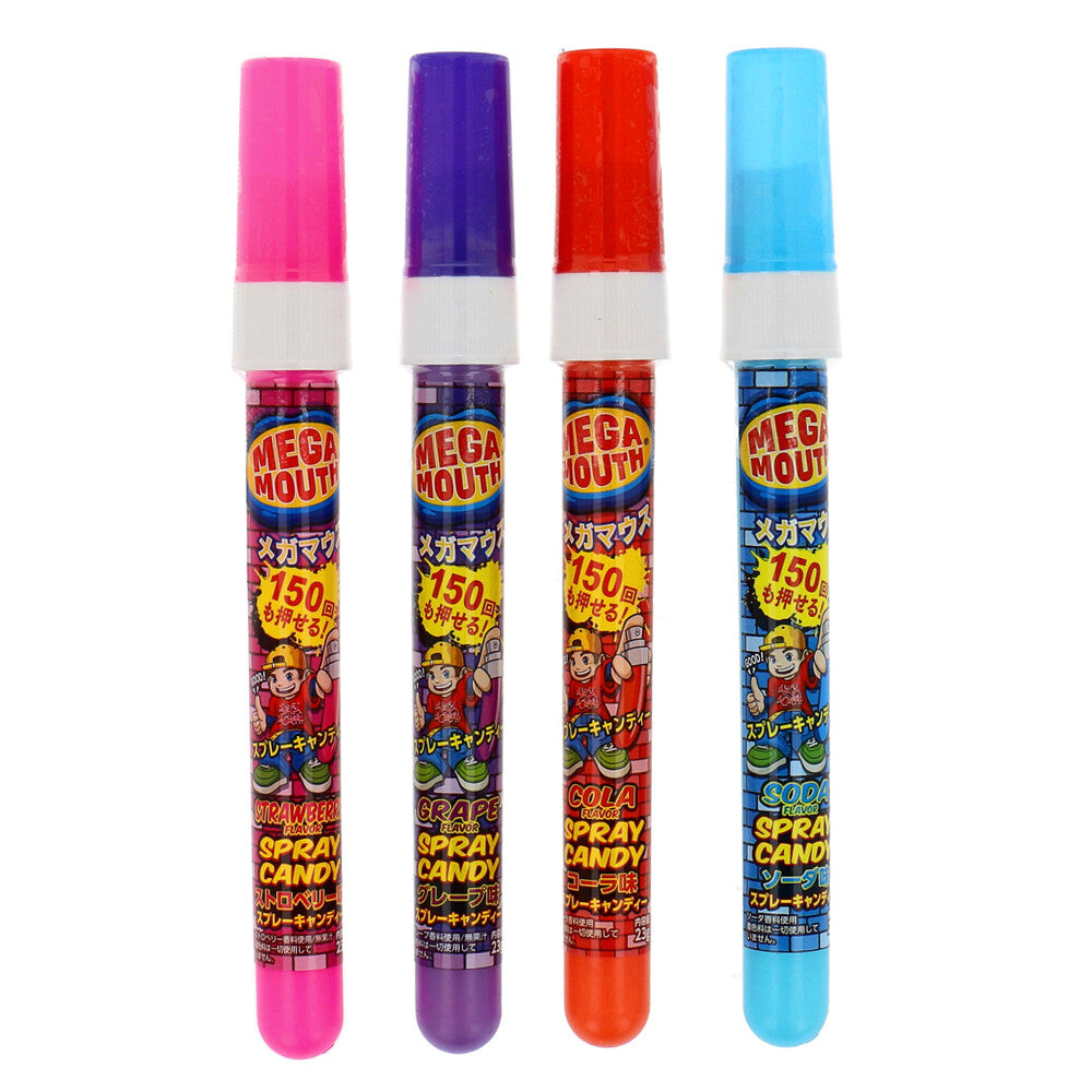 Bazooka Mega Mouth Candy Spray, 1 box (15 pcs) - BanzaiHobby