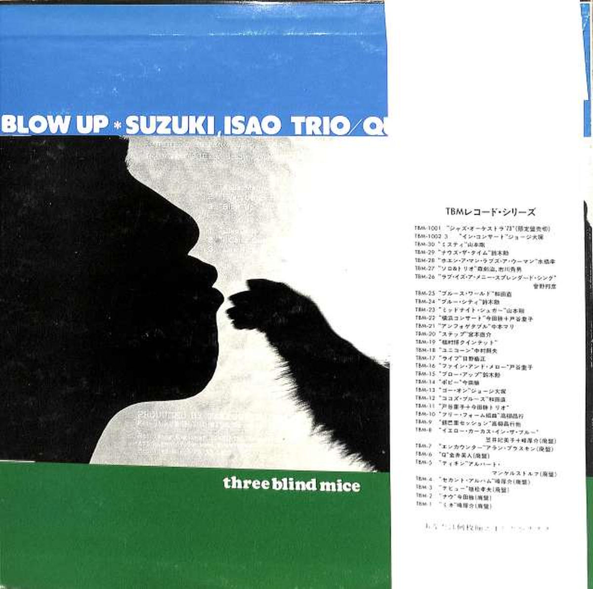 Three Blind Mice Isao Suzuki Trio 'Blow Up' TBM.15