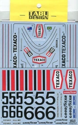 Tabu Design TABU12044 1/12 M23 Full Sponsor (1974 Tamiya compatible) Decal - BanzaiHobby