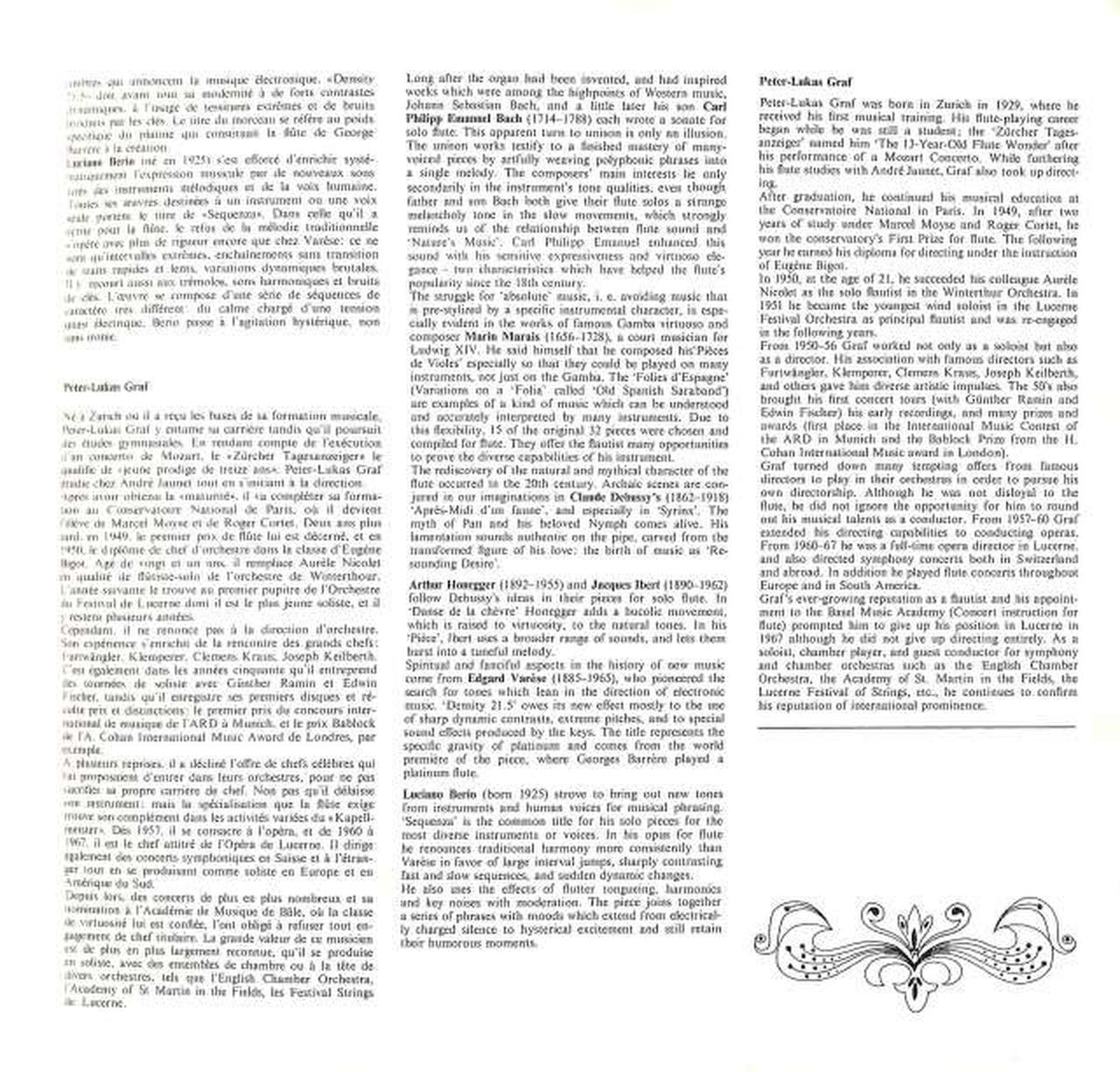 Claves (import, Switzerland) Peter Lucas Graf "Flute Solo" P-235