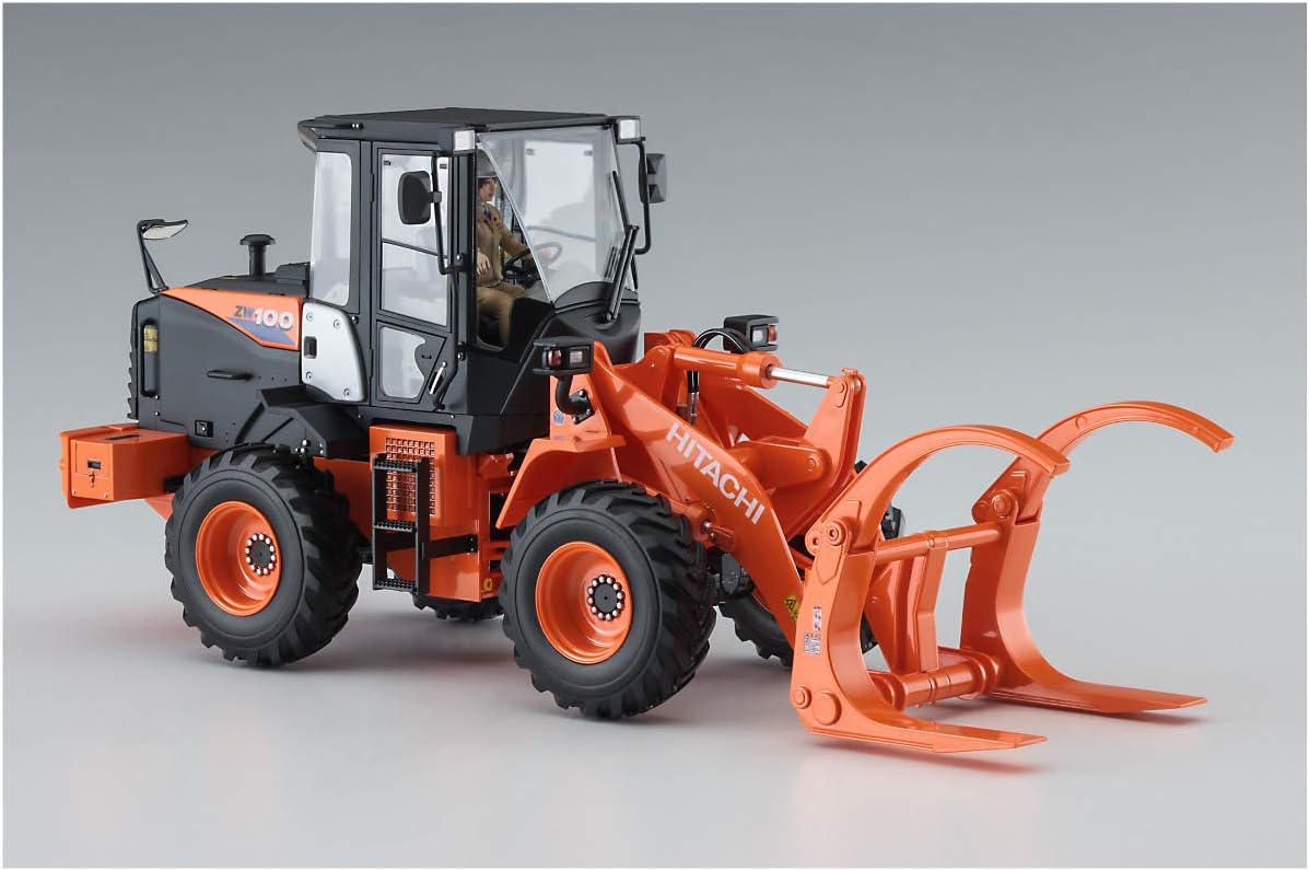Hasegawa 66105 1/35 Hitachi Wheel Loader ZW100-6 Log Grapple Working Machine - BanzaiHobby