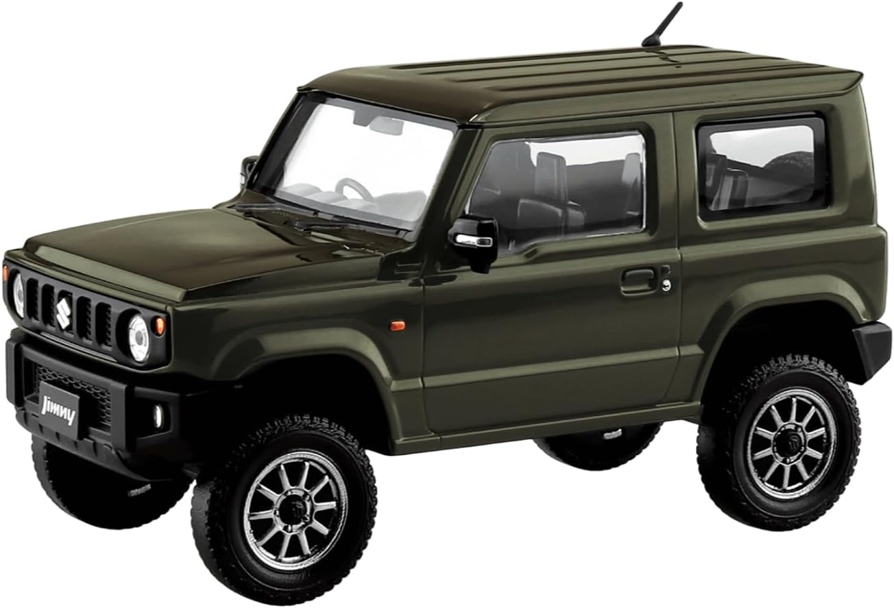Aoshima 1/32 RakuPla Snap Kit No.09CU-JG Suzuki JB64 Jimny Custom Wheel (Jungle Green) - BanzaiHobby