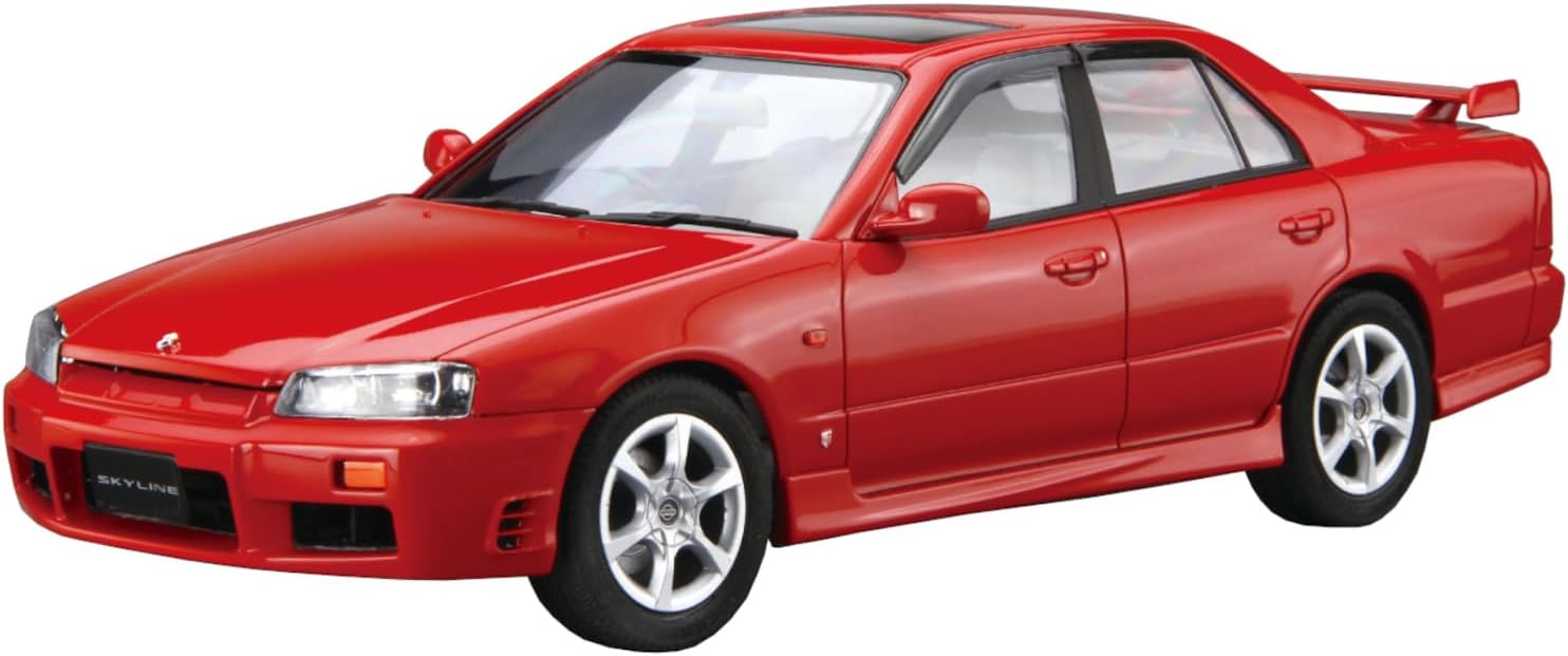 Aoshima 1/24 The Model Car Series No.98 Nissan ER34 Skyline 25GT-X Turbo '98/25GT Turbo '01 - BanzaiHobby