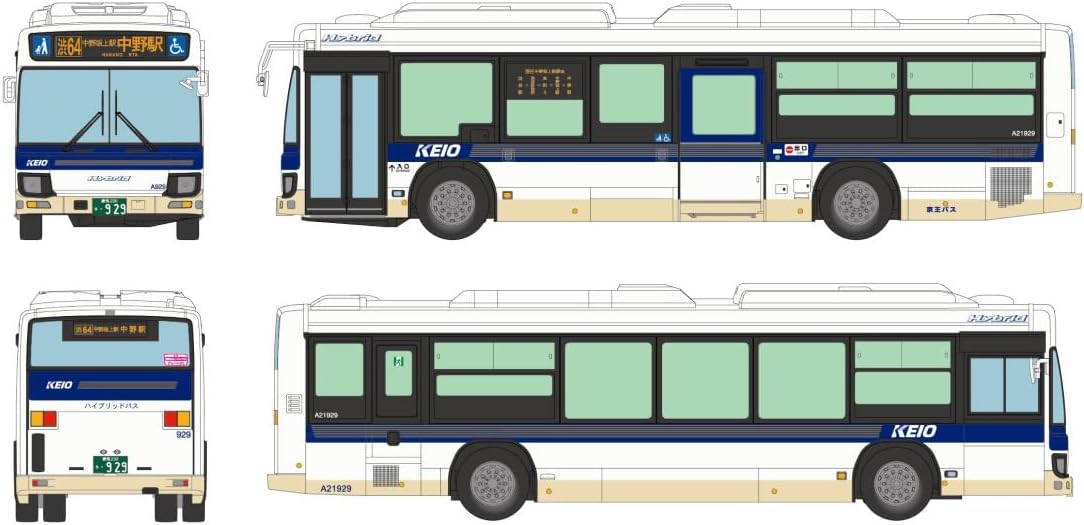 TOMYTEC Japan Bus Collection 1/80 Series JH053 National Bus 80 Keio Bus Diorama Supplies - BanzaiHobby