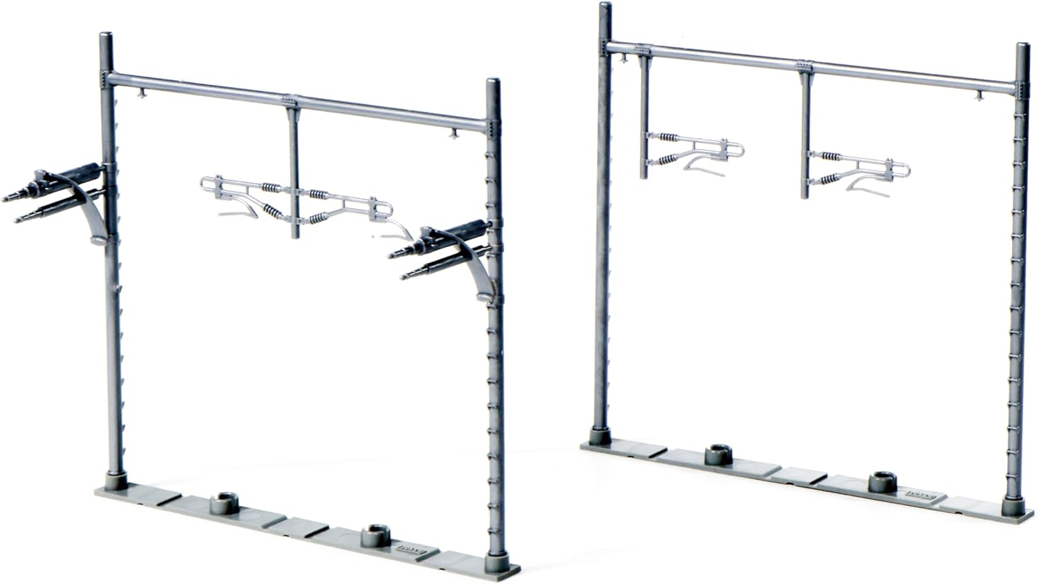 KATO 23-067-2 N Gauge Double-Track Wide Steel Tube Beam Overhead Pole (Silver/12 Pieces) - BanzaiHobby