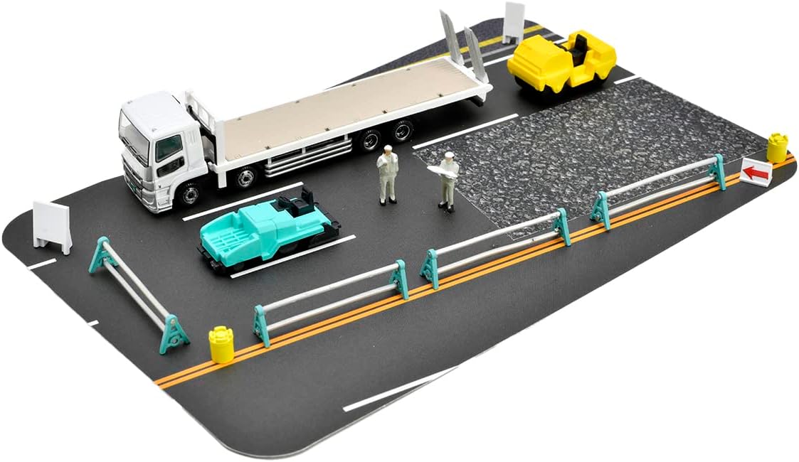 Tomytec The Truck Collection Tracole Road Construction Site Truck Set A - BanzaiHobby