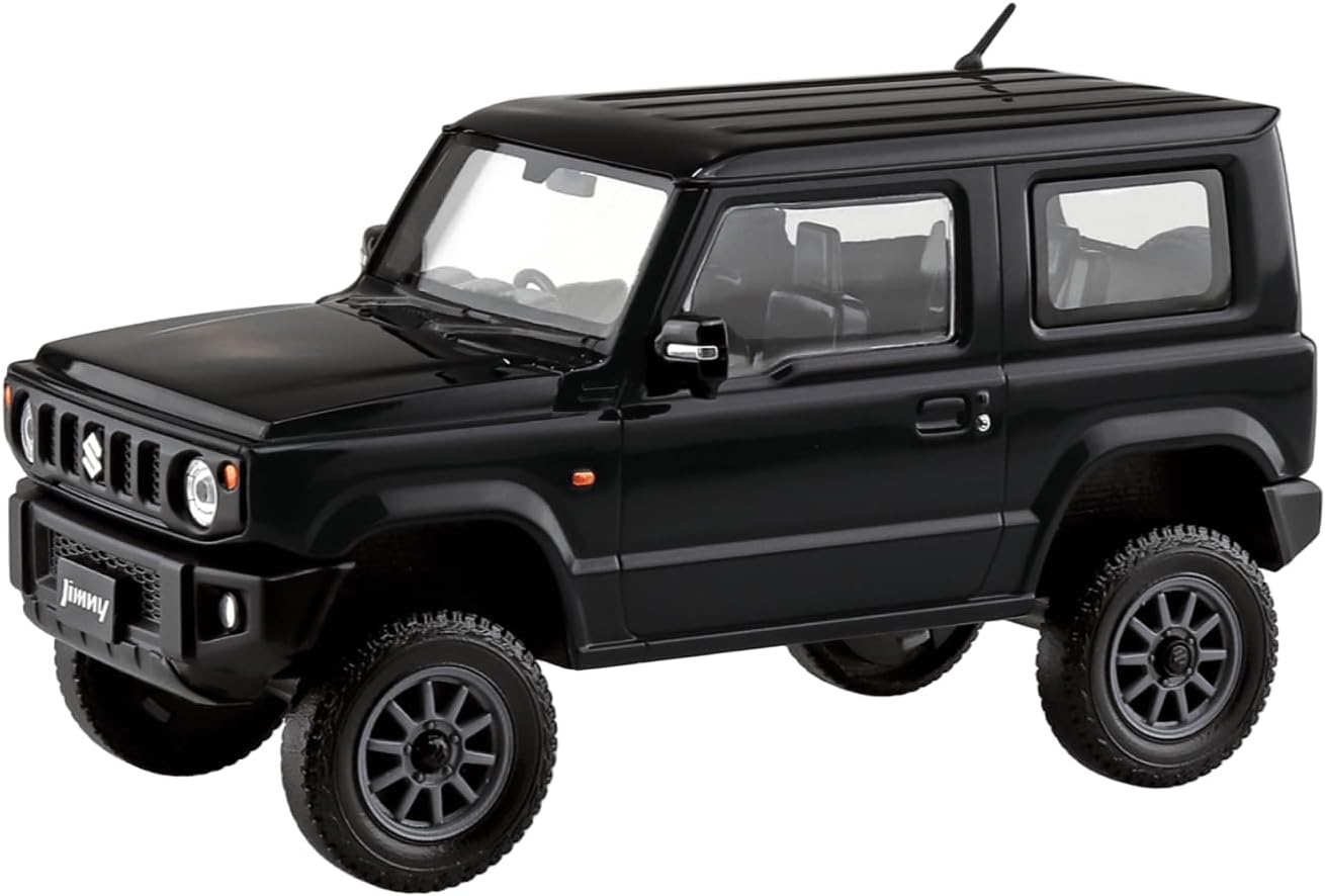 Aoshima 1/32 RakuPla Snap Kit No.09CU-BB Suzuki JB64 Jimny Custom Wheels (Bluish Black Pearl 3) - BanzaiHobby