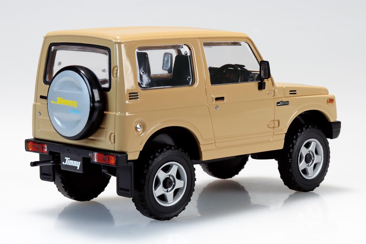 Aoshima 1/32 RakuPla Snap Kit No.18CU-KI Suzuki JA11 Jimny Custom Wheel (Khaki) - BanzaiHobby