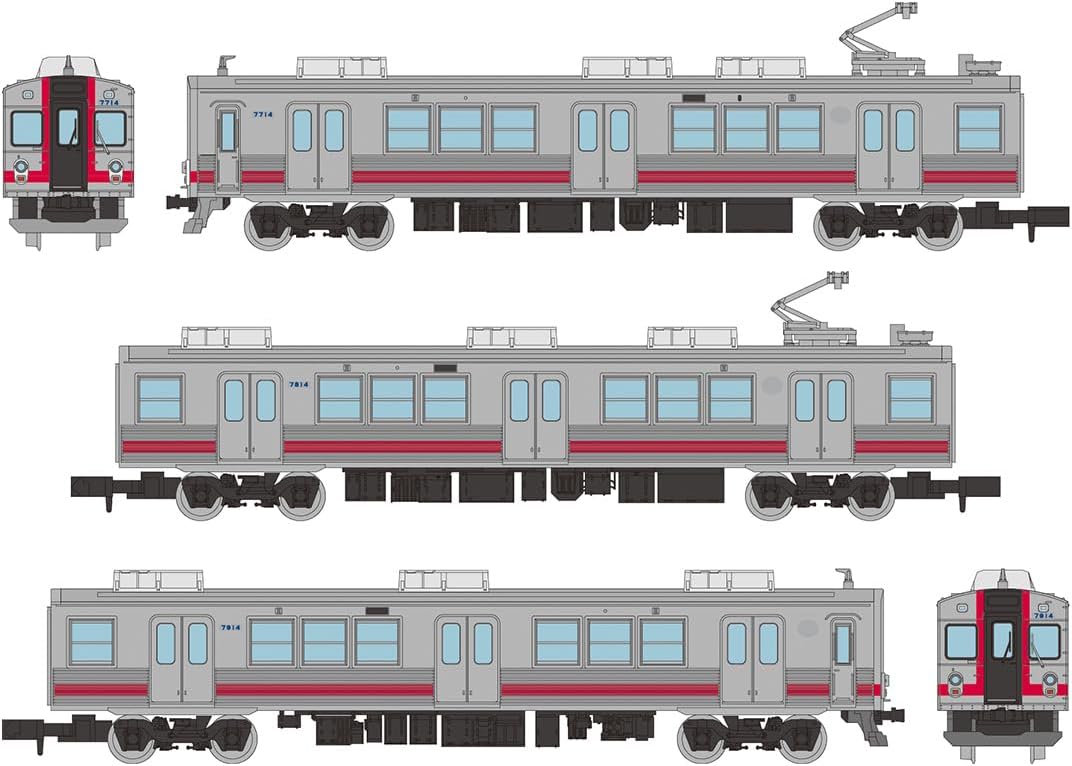 TOMYTEC The Railway Collection Yoro Railway 7700 Series TQ14 Formation 3-Car Set C - BanzaiHobby