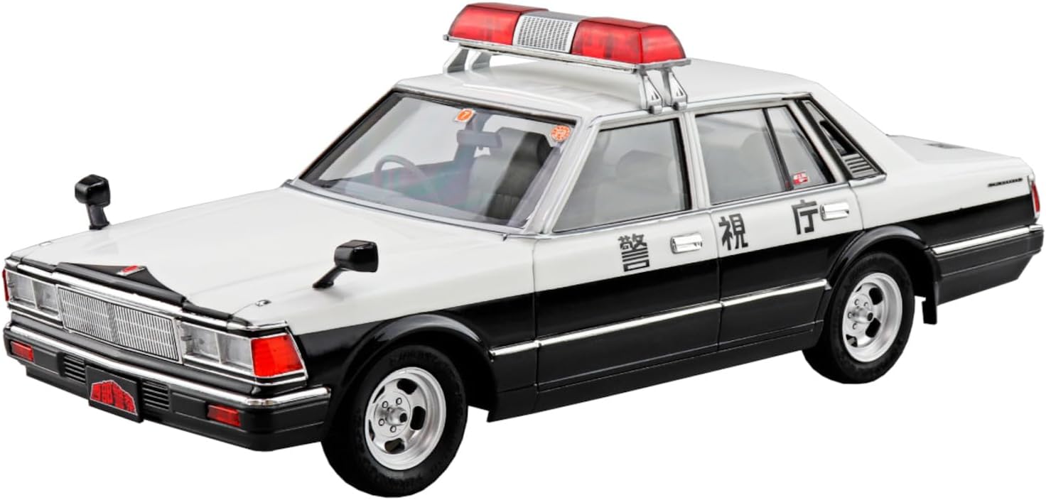 Aoshima 1/24 Seibu Keisatsu No.9 430 Cedric Sedan Investigation Patrol Car - BanzaiHobby