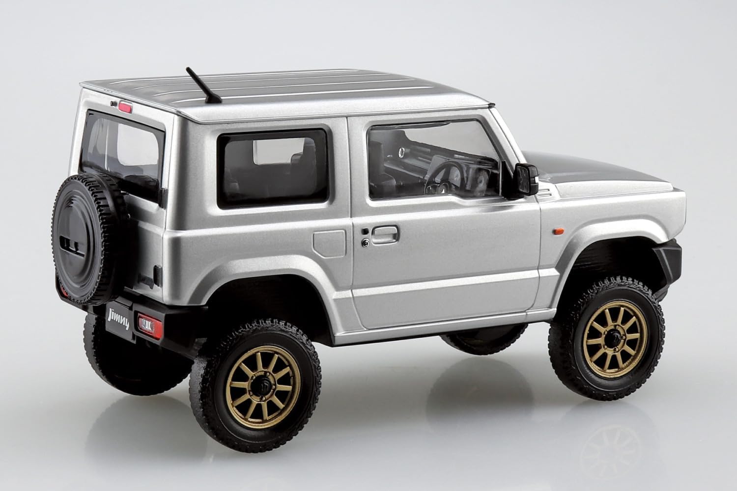 Aoshima 1/32 RakuPla Snap Kit No.09CU-SS Suzuki JB64 Jimny Custom Wheel (Silky Silver Metallic) - BanzaiHobby