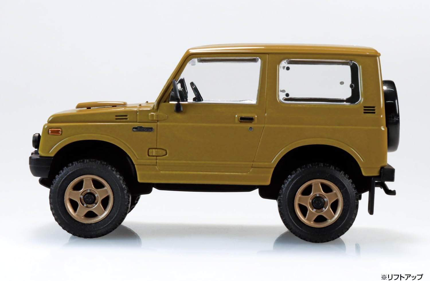 Aoshima 1/32 RakuPla Snap Kit No.18CU-OE Suzuki JA11 Jimny Custom Wheel (Olive) - BanzaiHobby