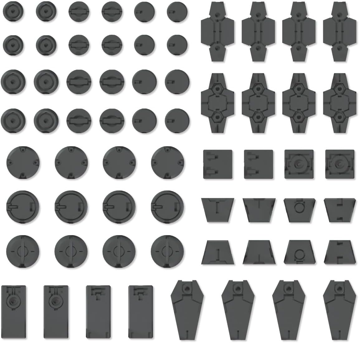 Bandai 30MM Customized Material (Decoration Part 1, Gray) - BanzaiHobby