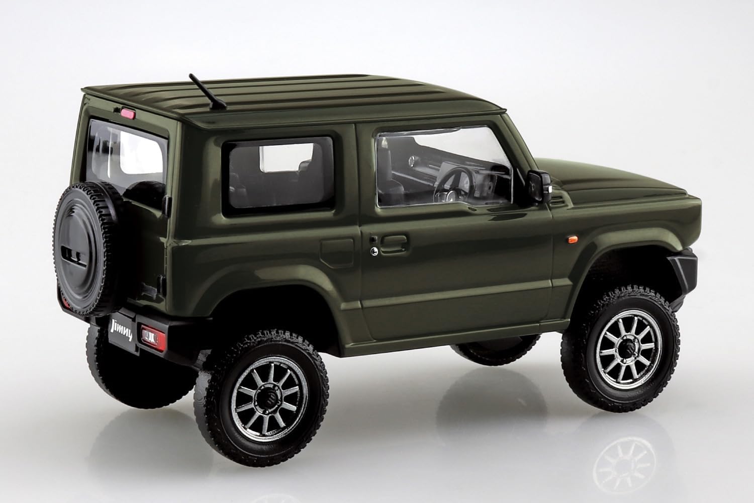 Aoshima 1/32 RakuPla Snap Kit No.09CU-JG Suzuki JB64 Jimny Custom Wheel (Jungle Green) - BanzaiHobby