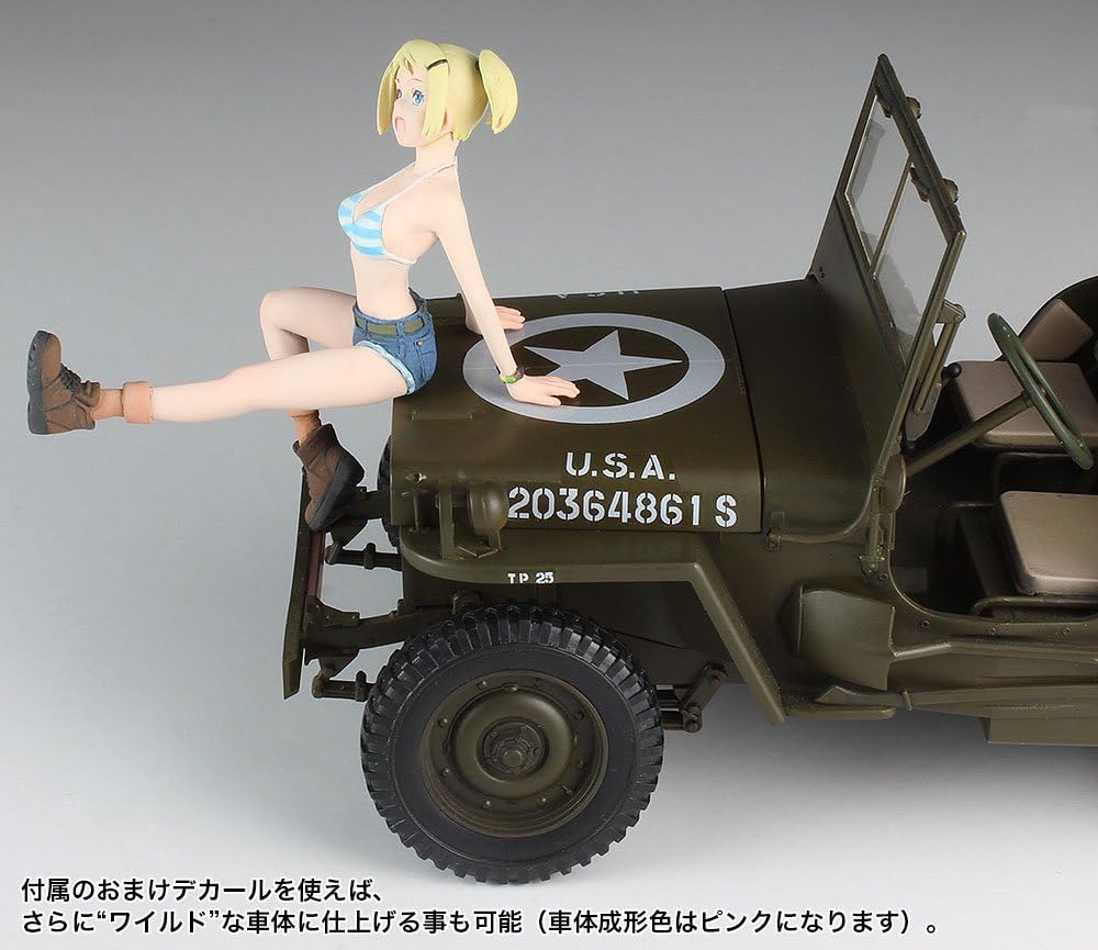 Hasegawa SP356 1/24 Wild Egg Girls No. 01 1/4 Ton 4x4 Utility Truck Amy McDonnell W/Figure - BanzaiHobby