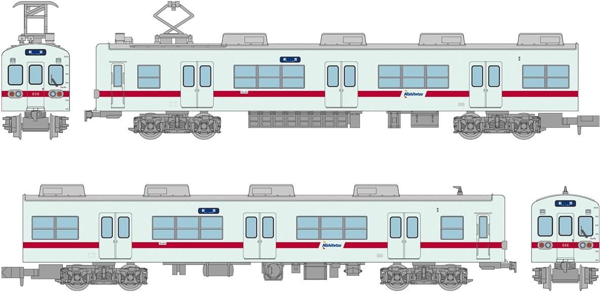 TOMYTEC Railway Collection Nishi-Nippon Railroad 600 Series Ice Green Reproduction Painting 2 Cars Set - BanzaiHobby