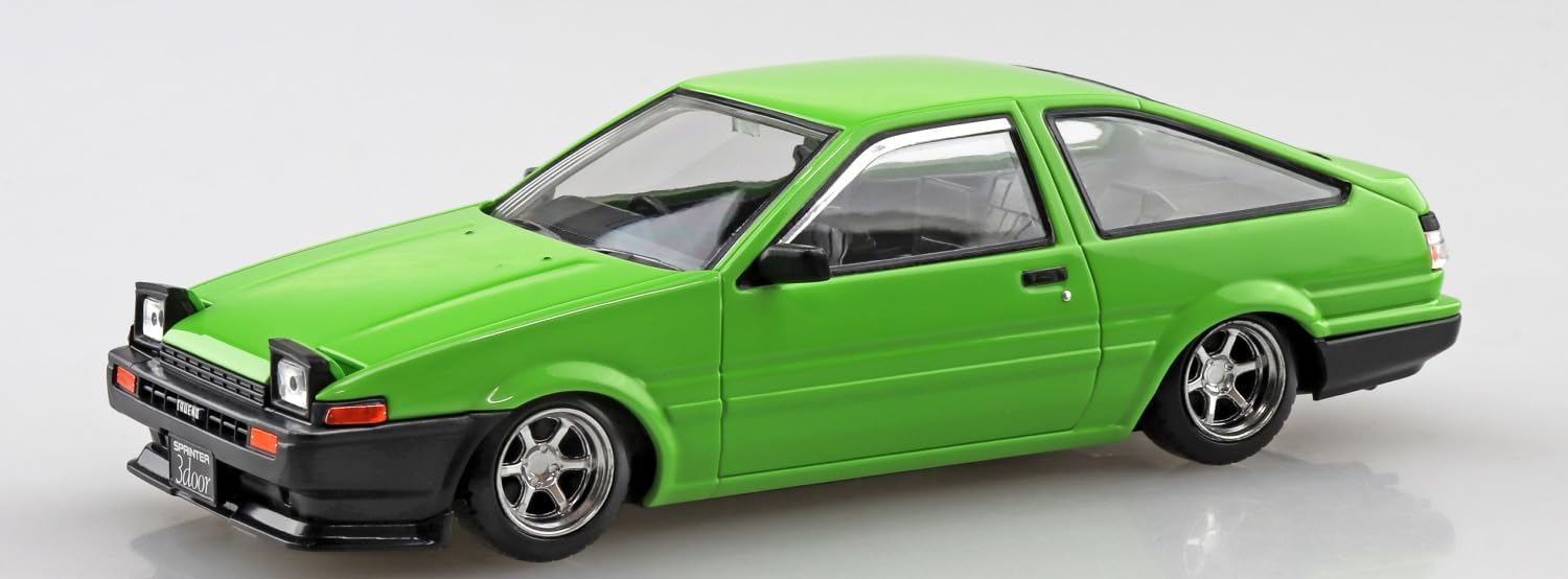 Aoshima 1/32 Easy Plastic Snap Kit No.11CU-GN Toyota Sprinter Trueno Custom (Green) - BanzaiHobby