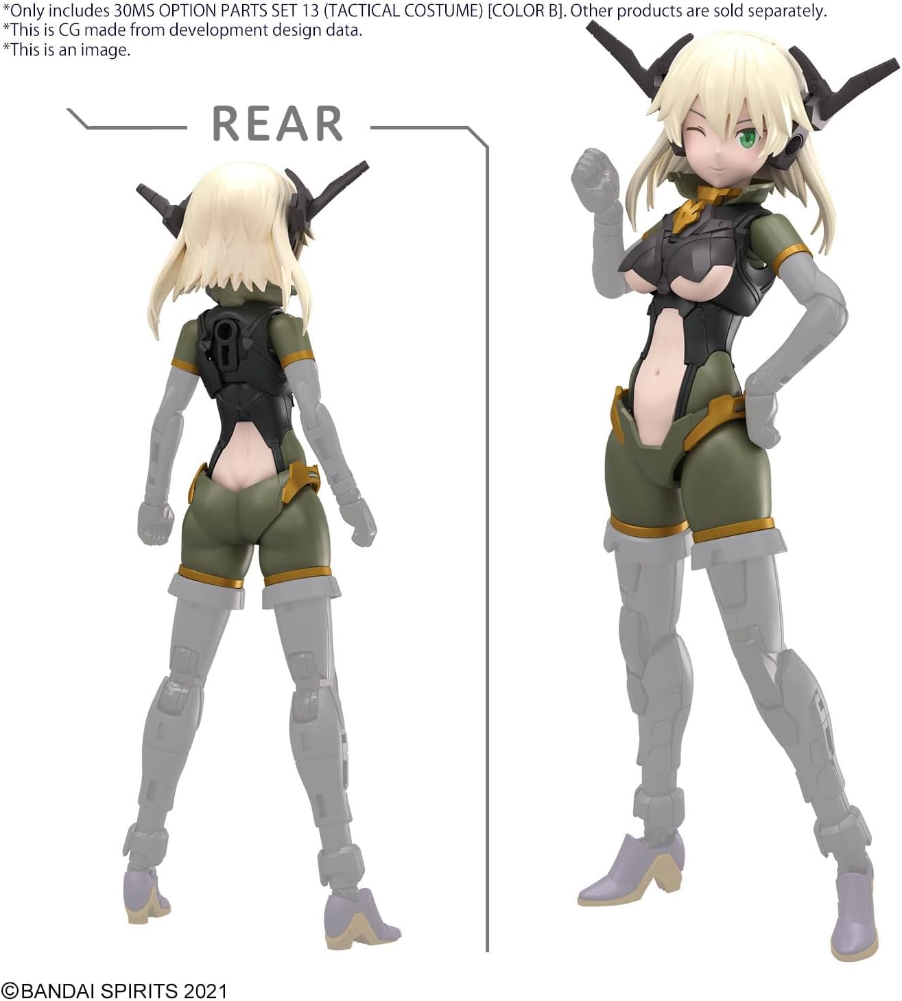 Bandai 671516 30MS Optional Parts Set 13 (Tactical Costume) (Color B) - BanzaiHobby