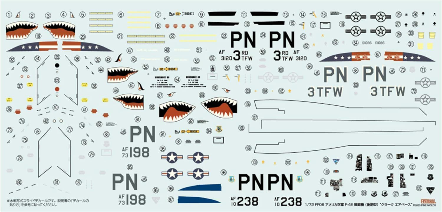 Fine Molds FF06 1/72 U.S. Air Force Jet Fighter F-4E (Late Model) Clark Air Base - BanzaiHobby