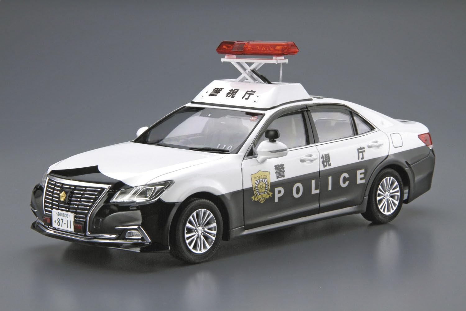 Aoshima Bunka Kyozai 1/24 The Model Car Series No.129 Toyota GRS210 Crown Patrol Car for Police '16 Plastic Model - BanzaiHobby