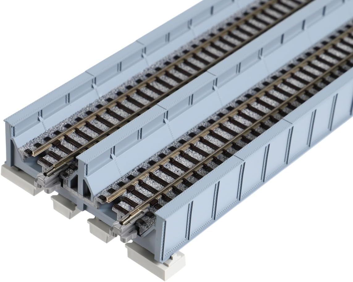 KATO 20-457 186mm 7-5/16" Double Plate Girder Bridge, Gray - BanzaiHobby