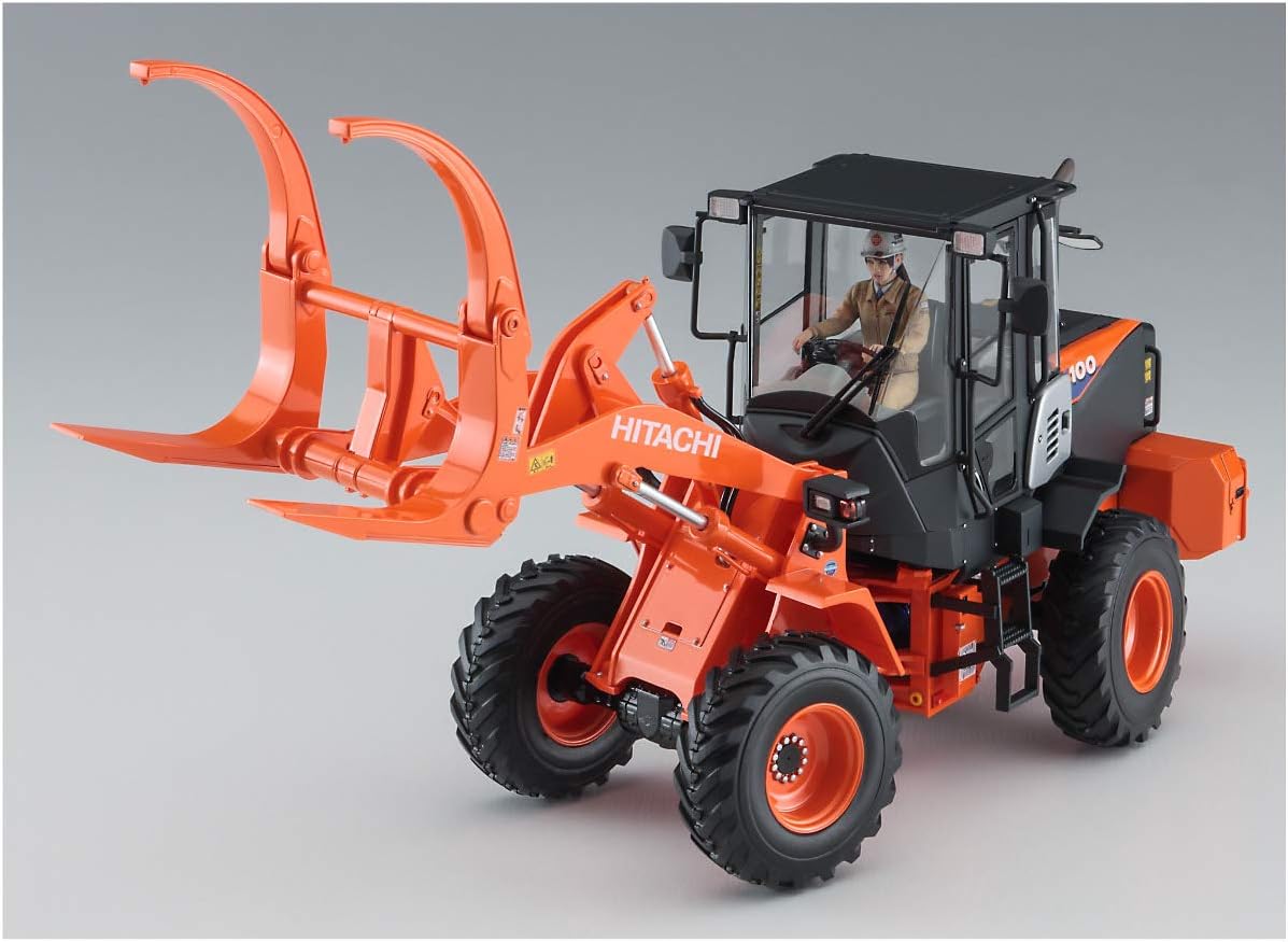 Hasegawa 66105 1/35 Hitachi Wheel Loader ZW100-6 Log Grapple Working Machine - BanzaiHobby