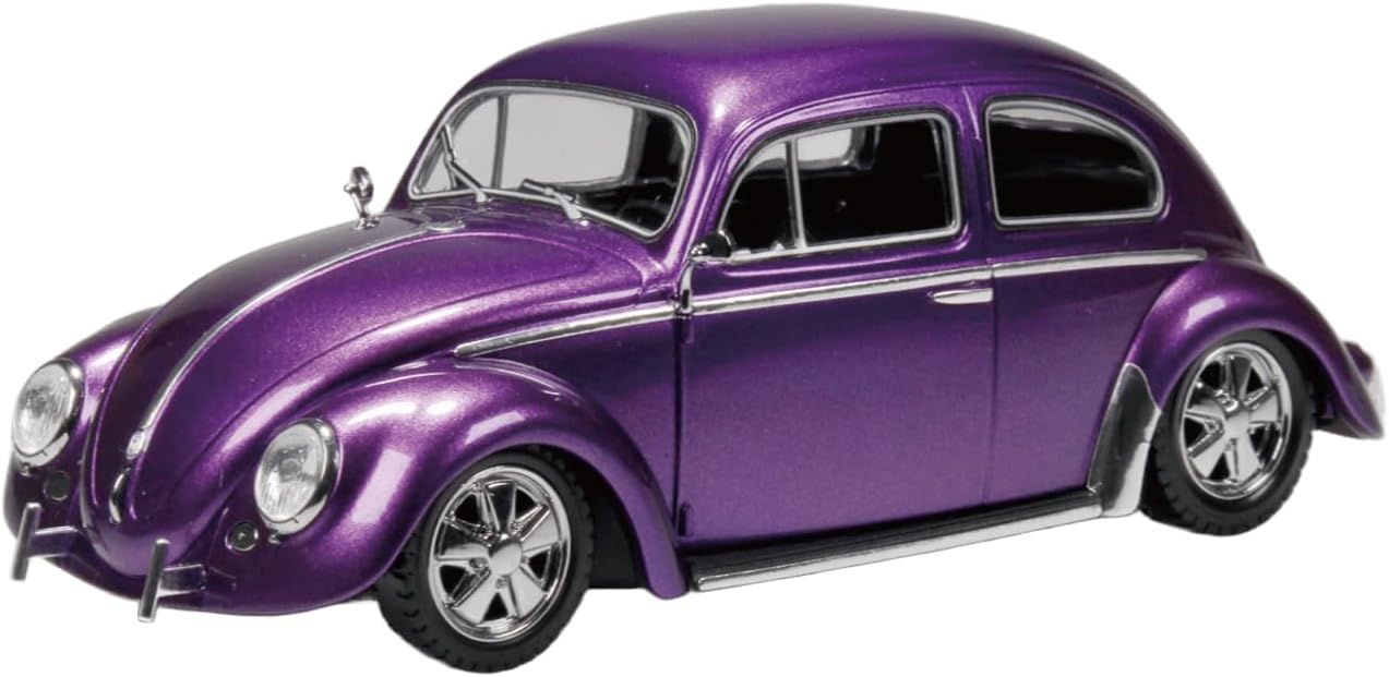 Aoshima 1/32 Rakupla Snap Kit No. 20CU-MP Volkswagen Beetle Custom (Metallic Purple) - BanzaiHobby