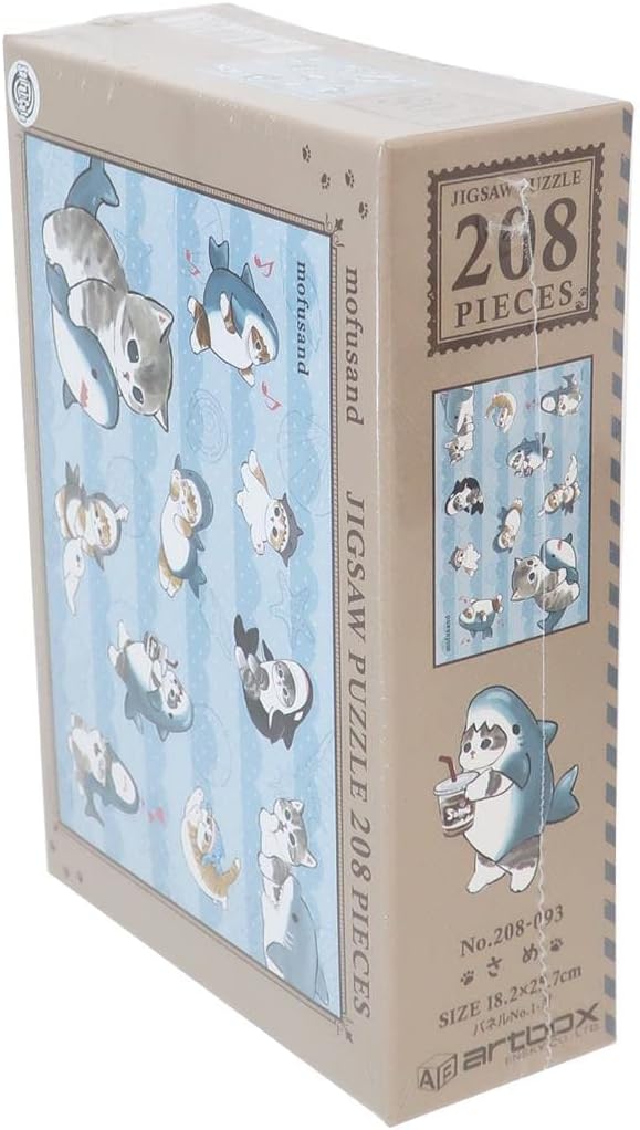 Ensky 208-093 mofusand shark - mofusand (Puzzle, 208 Pieces, 18.2 x 25.7 cm) - BanzaiHobby