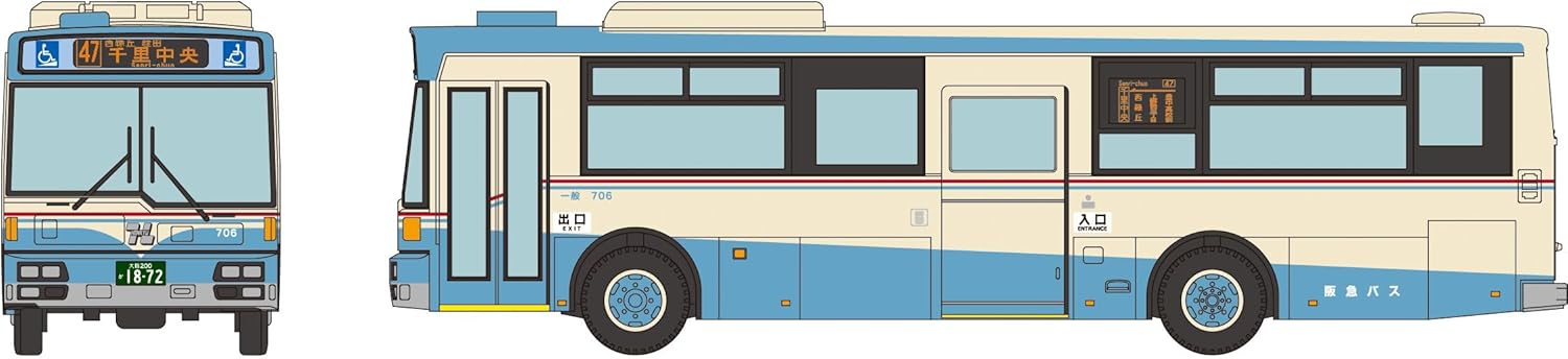 TOMYTEC The Bus Collection Hankyu Bus Nishiko 96MC Reproduction Paint Vehicle - BanzaiHobby