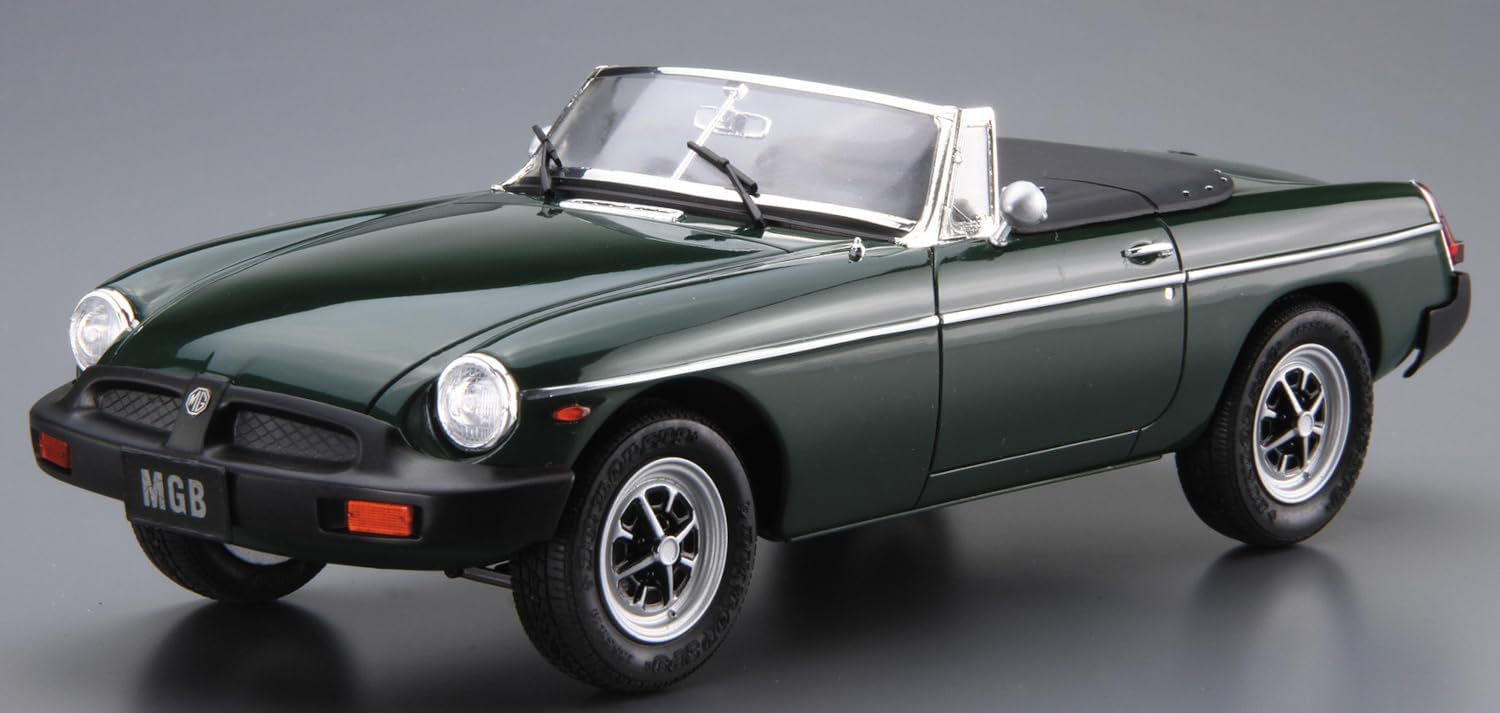 Aoshima No.102 1/24 Bunka Kyozai The Model Car Series BLMC G/HN5D MG-B MK-3 '74 - BanzaiHobby