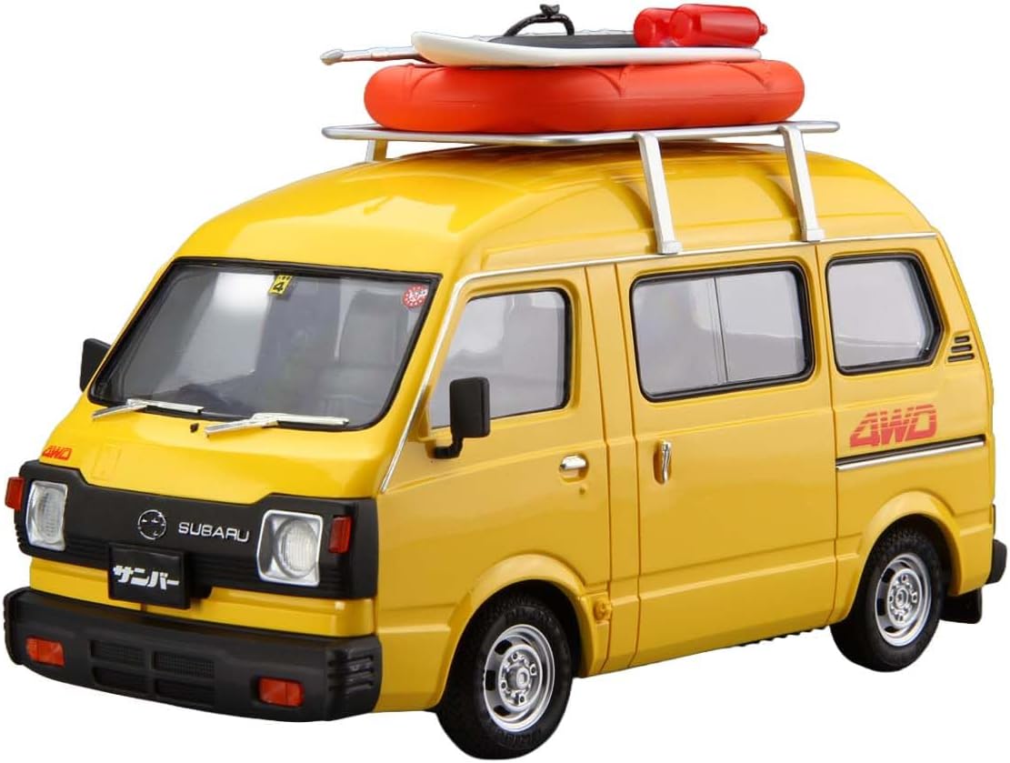Aoshima 1/24 The Model Car No. 55 Subaru K88 Sambar High Roof 4WD 1980 - Aoshima Banzai Hobby