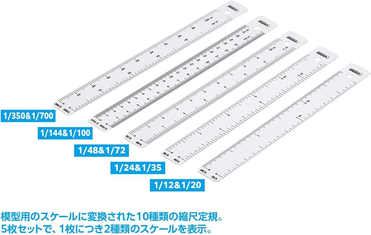 Wave Hobby Tool Series HT-074 HG Multi-Scale Ruler Tool - BanzaiHobby