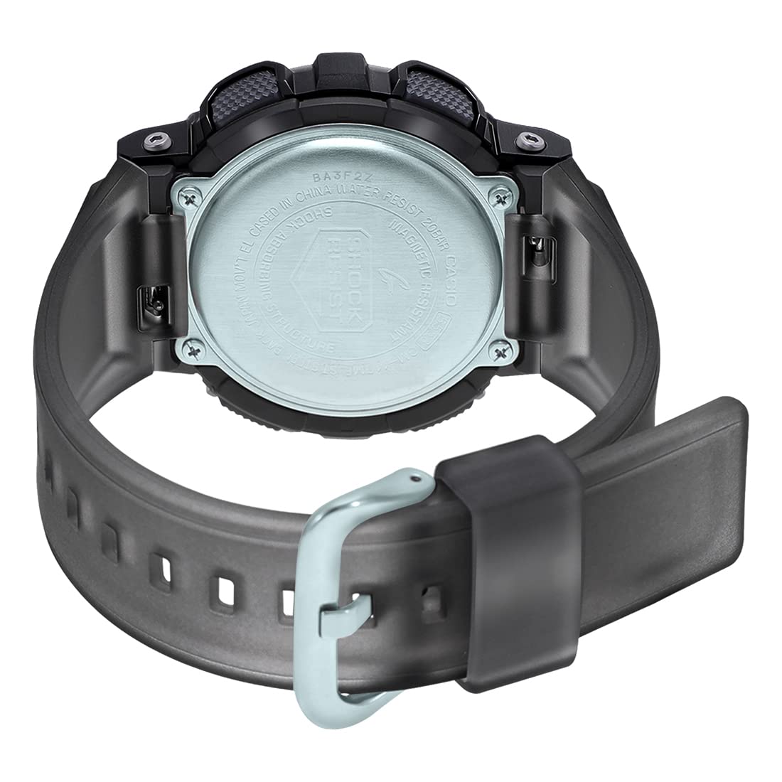 カシオ G-Shock アナログ デジタル ワールドタイムウォッチ, ブラックグレー, ストラップ