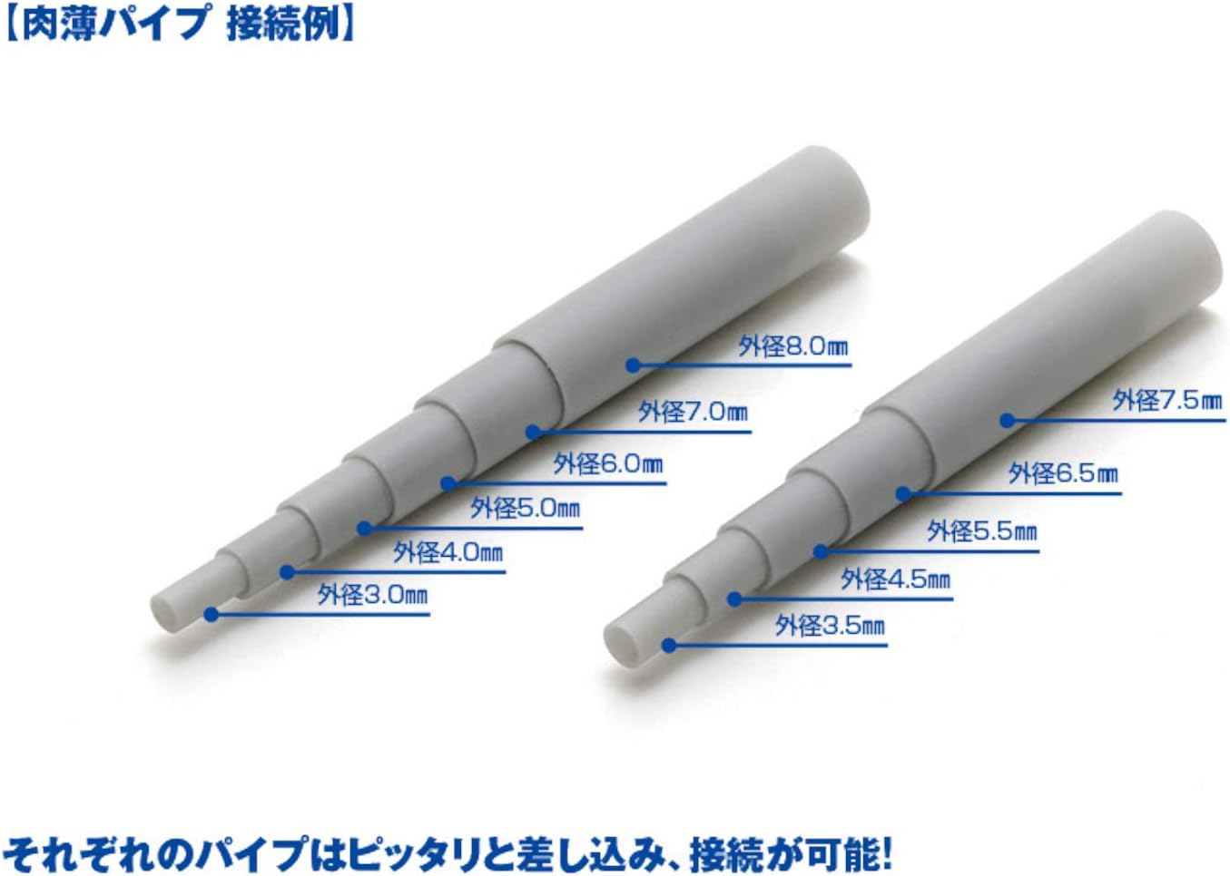 Wave OM233 Plastic Pipe (Gray) Outer Diameter 5.5 mm - BanzaiHobby
