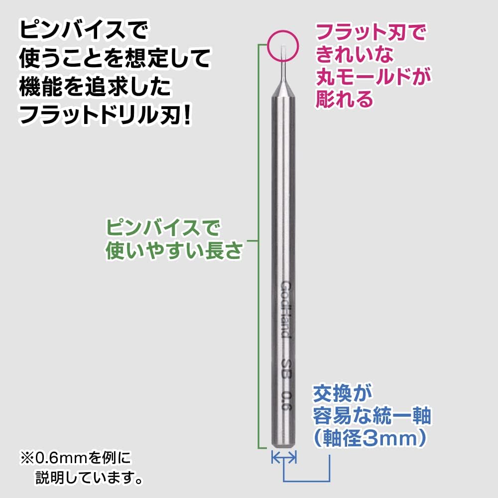 GodHand GH-SB-05-09 Spin Blade 0.02 - 0.03 inch (0.5 - 0.9 mm) Hobby Tool - BanzaiHobby