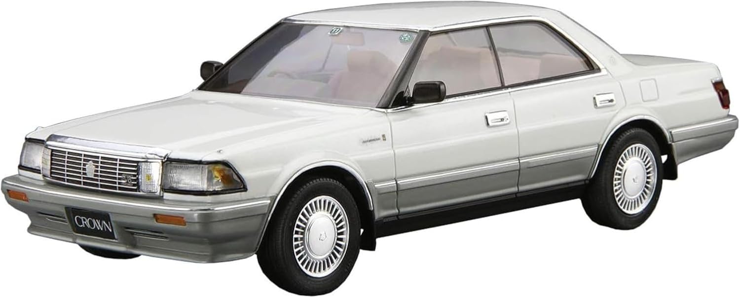 Aoshima 1/24 The Model Car Series No.87 Toyota UZS131 Crown Royal Saloon G '89 - BanzaiHobby