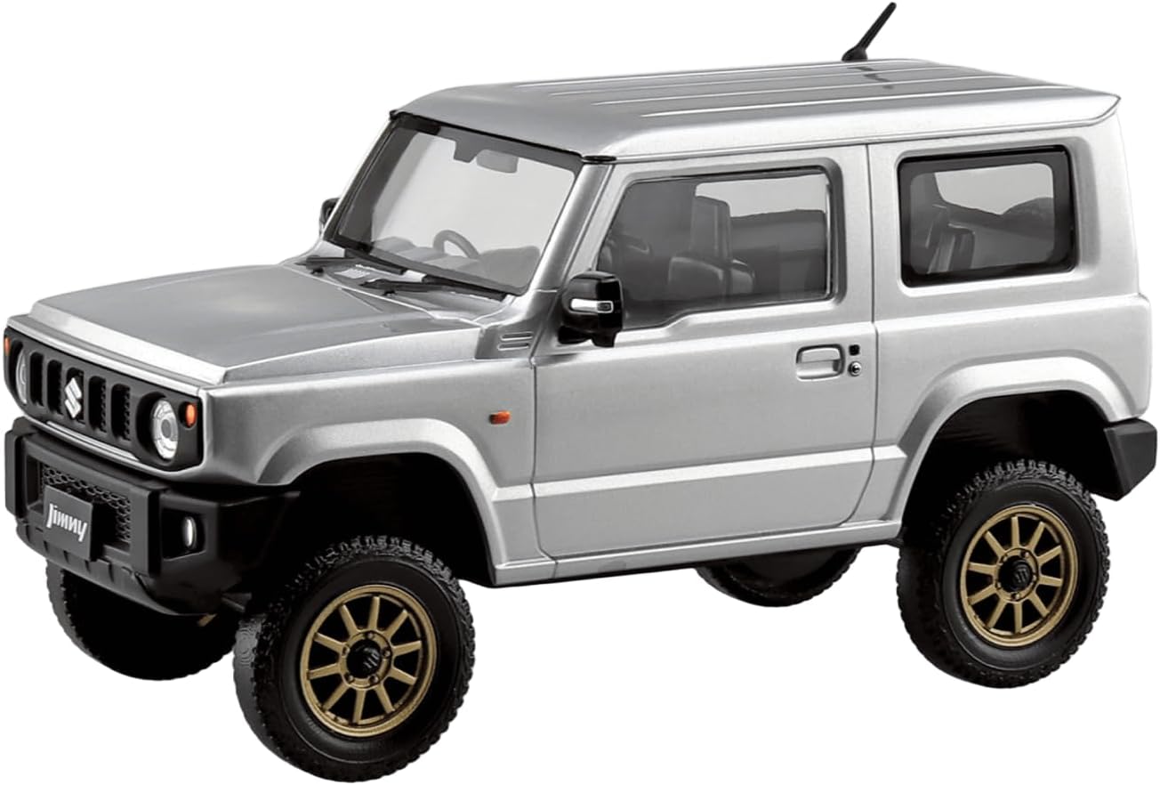 Aoshima 1/32 RakuPla Snap Kit No.09CU-SS Suzuki JB64 Jimny Custom Wheel (Silky Silver Metallic) - BanzaiHobby