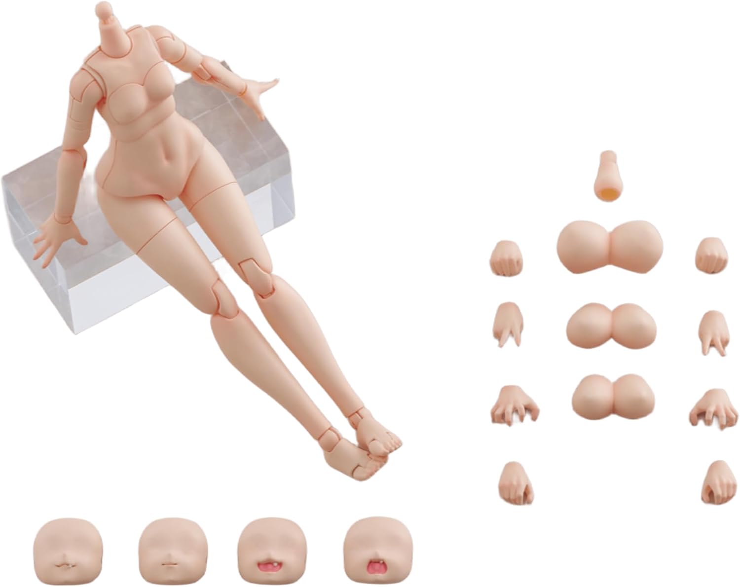 Aoshima KEMOPLA KO-01R Human Parts Set (Color A) - BanzaiHobby