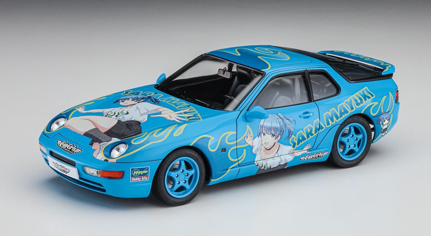 Hasegawa SP615 1/24 Porsche 968 Egg Girls Sara Maiyuki w/Figure - BanzaiHobby