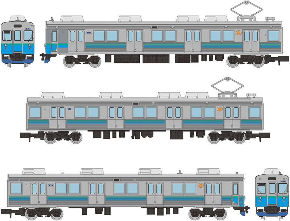 TOMYTEC The Railway Collection Izukyu 8000 Series (TA-6 Formation) 3-Car Set E - BanzaiHobby