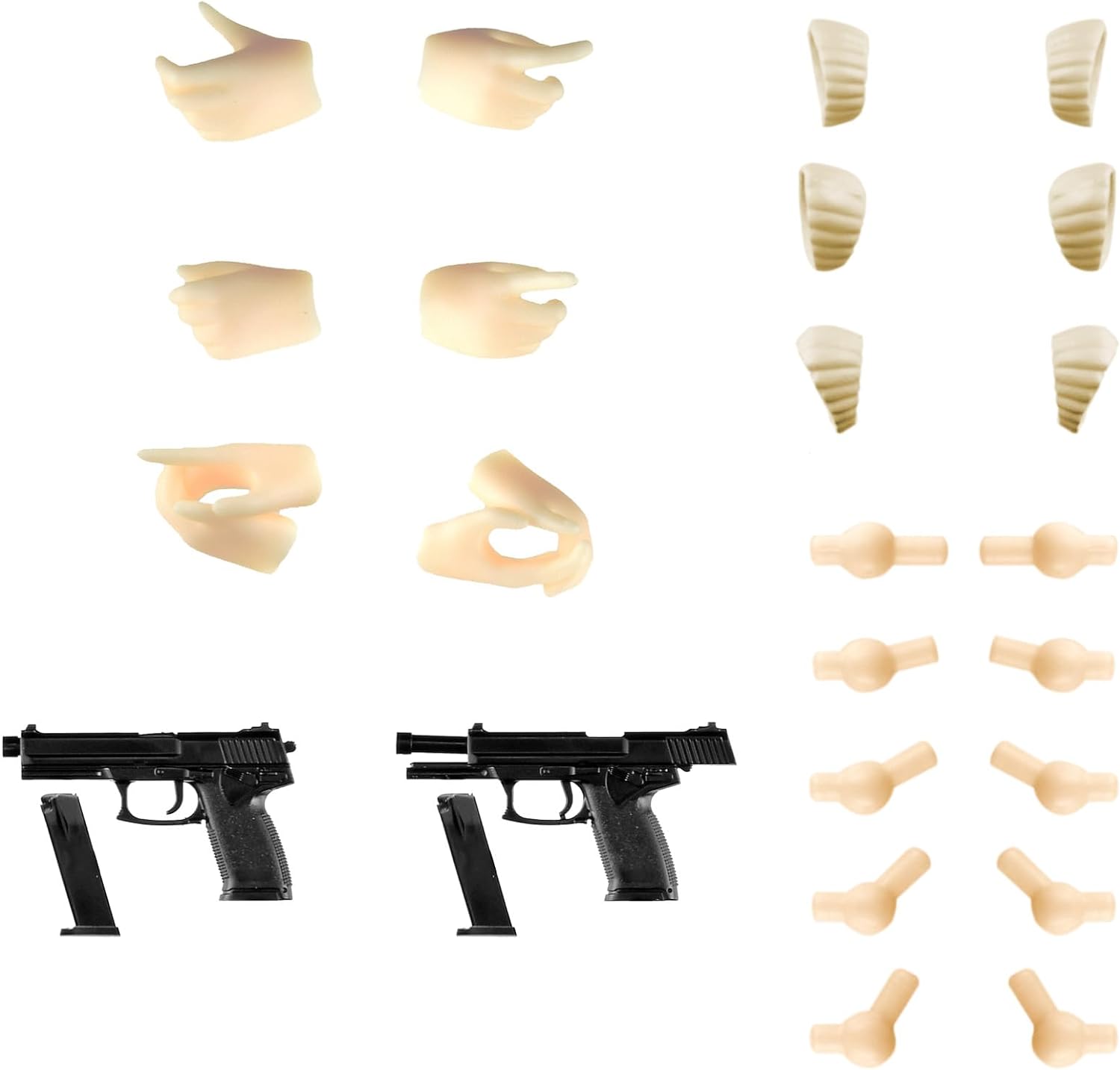 Tomytec Little Armory LAOP16 for Sosai Girl Garden Gun Handle 2 Handgun Set Plastic Model Parts - BanzaiHobby