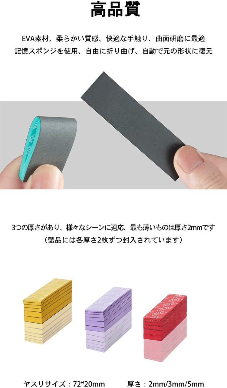 Plamokojo SS-S01 Coarse Sponge Sandpaper Set (#180-#800)