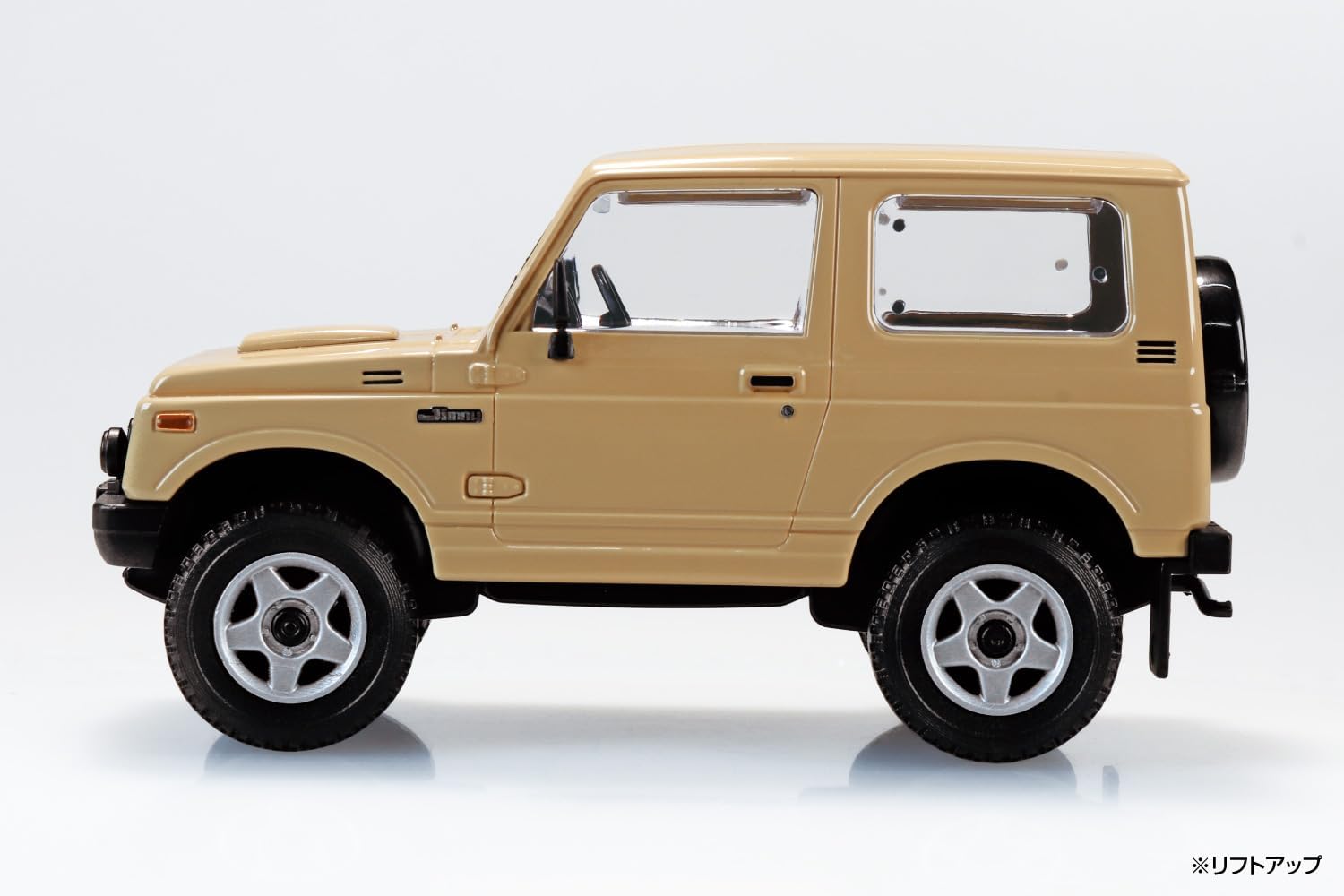 Aoshima 1/32 RakuPla Snap Kit No.18CU-KI Suzuki JA11 Jimny Custom Wheel (Khaki) - BanzaiHobby
