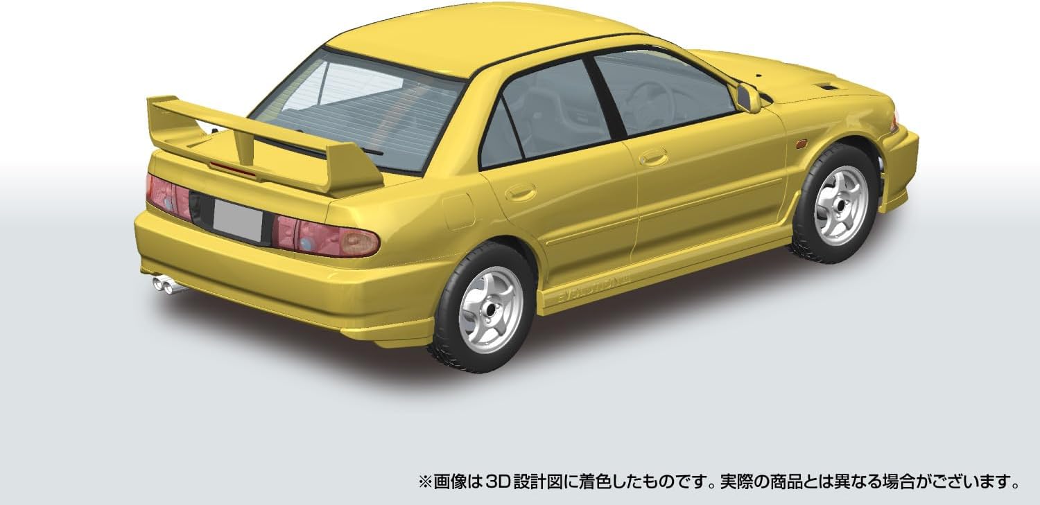 Aoshima 1/24 RakuPla Snap Kit No.04-DY CE9A Lancer GSR Evolution III 1995 Dandelion Yellow
