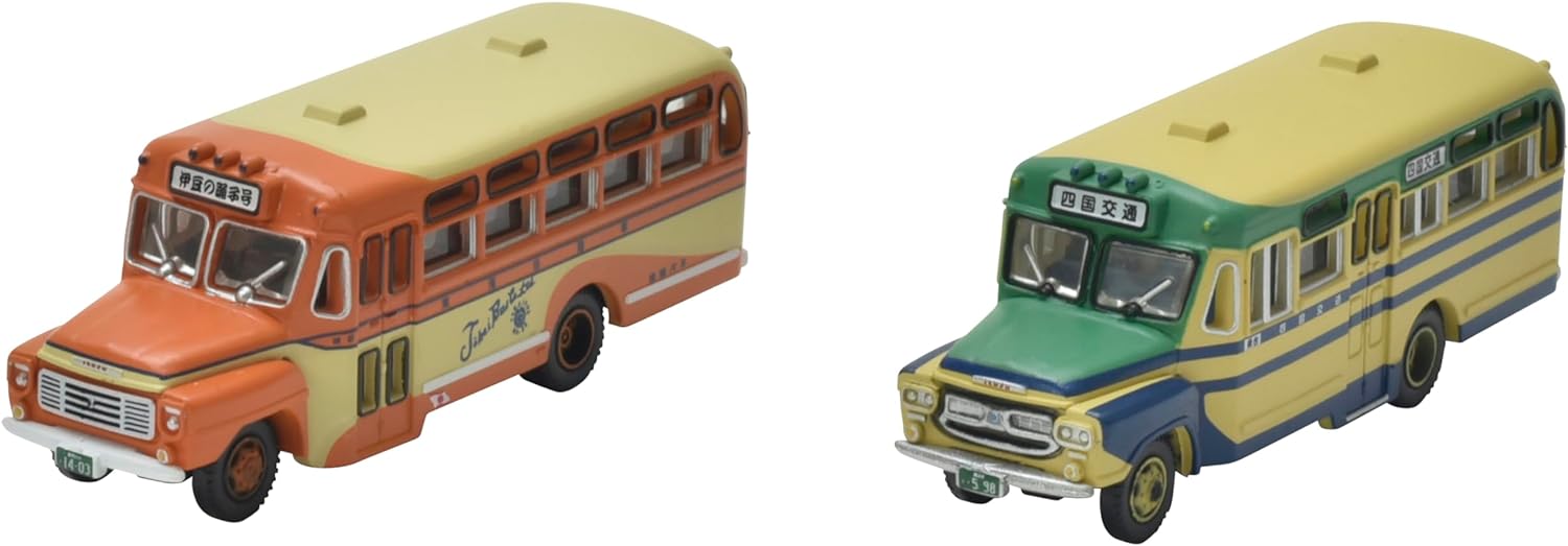 Tomytec The Bus Collection Bus Colle Bonnet Bus Set of 2 for Reiwa, Tokai Motors, Shikoku Kotsu Edition - BanzaiHobby
