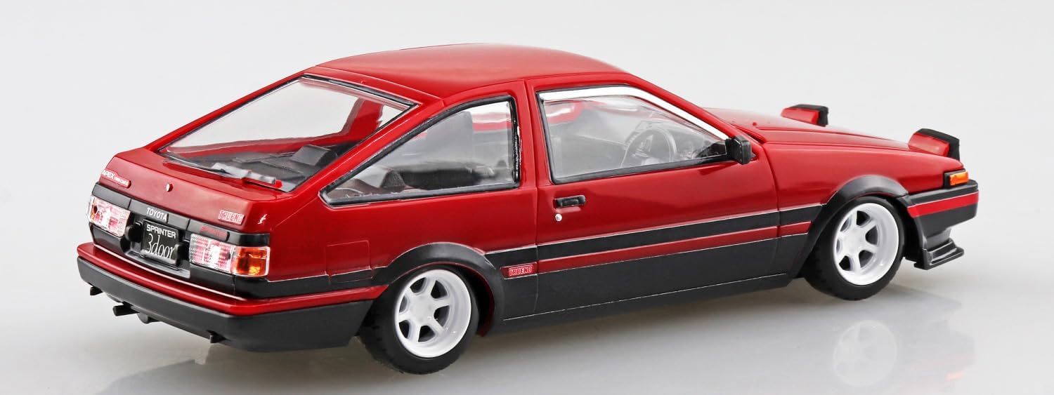 Aoshima 1/32 Easy Plastic Snap Kit No.11CU-RB Toyota Sprinter Trueno Custom (High Flash Two-tone) - BanzaiHobby